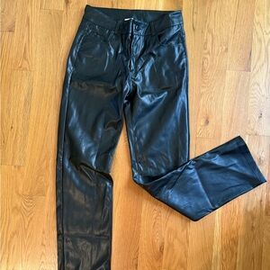 Women’s Black Leather Pants